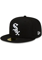 New Era Chicago White Sox Mens Black Patch Up 59FIFTY Fitted Hat
