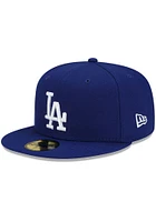 New Era Los Angeles Dodgers Mens Blue Patch Up 59FIFTY Fitted Hat