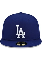 New Era Los Angeles Dodgers Mens Blue Patch Up 59FIFTY Fitted Hat