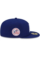 New Era Los Angeles Dodgers Mens Blue Patch Up 59FIFTY Fitted Hat
