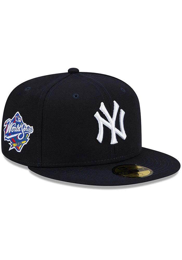 New Era York Yankees Mens Navy Blue Patch Up 59FIFTY Classic Fitted Hat