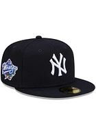 New Era York Yankees Mens Navy Blue Patch Up 59FIFTY Classic Fitted Hat