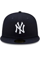 New Era York Yankees Mens Navy Blue Patch Up 59FIFTY Enhanced Fitted Hat