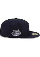 New Era York Yankees Mens Navy Blue Patch Up 59FIFTY Enhanced Fitted Hat