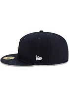 New Era York Yankees Mens Navy Blue Patch Up 59FIFTY Enhanced Fitted Hat