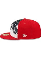 New Era Detroit Tigers Mens Red 2022 4th of July 59FIFTY Fitted Hat