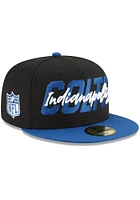 New Era Indianapolis Colts Mens Black 2022 NFL Draft 59FIFTY Fitted Hat