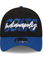New Era Indianapolis Colts Mens Black 2022 NFL Draft 39THIRTY Flex Hat