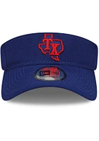 New Era Texas Rangers Mens Navy Blue 2022 Batting Practce Adjustable Visor