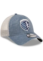 New Era Sporting Kansas City Navy Blue JR Washed 9TWENTY Adjustable Toddler Hat