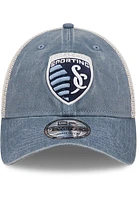 New Era Sporting Kansas City Navy Blue JR Washed 9TWENTY Adjustable Toddler Hat