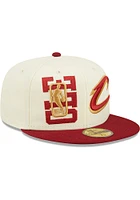 New Era Cleveland Cavaliers Mens White 2022 NBA Draft 59FIFTY Fitted Hat
