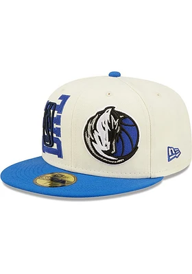 New Era Dallas Mavericks Mens White 2022 NBA Draft 59FIFTY Fitted Hat