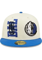 New Era Dallas Mavericks Mens White 2022 NBA Draft 59FIFTY Fitted Hat