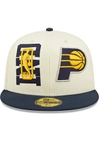 New Era Indiana Pacers Mens White 2022 NBA Draft 59FIFTY Fitted Hat