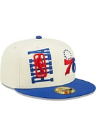 New Era Philadelphia 76ers Mens White 2022 NBA Draft 59FIFTY Fitted Hat