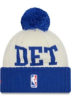 New Era Detroit Pistons White 2022 NBA Draft KNIT Mens Knit Hat
