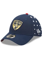 New Era FC Dallas Mens Navy Blue MLS 2022 Americana 39THIRTY Flex Hat
