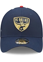 New Era FC Dallas Mens Navy Blue MLS 2022 Americana 39THIRTY Flex Hat