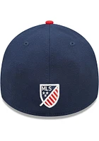 New Era FC Dallas Mens Navy Blue MLS 2022 Americana 39THIRTY Flex Hat