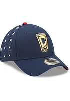 New Era Columbus Crew Mens Navy Blue MLS 2022 Americana 39THIRTY Flex Hat