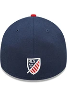 New Era Columbus Crew Mens Navy Blue MLS 2022 Americana 39THIRTY Flex Hat