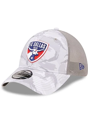 New Era FC Dallas Mens Grey MLS 2022 Salute to Service 39THIRTY Flex Hat