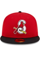 New Era Springfield Cardinals Mens Red MiLB 2022 Batting Practice 59FIFTY Fitted Hat