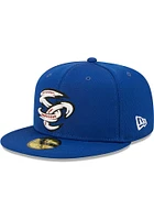 New Era Omaha Storm Chasers Mens Blue MiLB 2022 Batting Practice 59FIFTY Fitted Hat