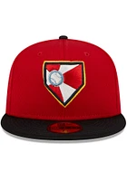 New Era Wichita Wind Surge Mens Red MiLB 2022 Batting Practice 59FIFTY Fitted Hat