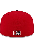 New Era Wichita Wind Surge Mens Red MiLB 2022 Batting Practice 59FIFTY Fitted Hat