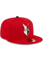 New Era Indianapolis Indians Mens Red MiLB 2022 Batting Practice 59FIFTY Fitted Hat