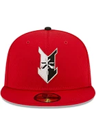 New Era Indianapolis Indians Mens Red MiLB 2022 Batting Practice 59FIFTY Fitted Hat
