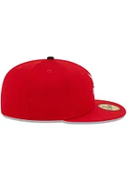 New Era Indianapolis Indians Mens Red MiLB 2022 Batting Practice 59FIFTY Fitted Hat