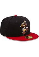 New Era Toledo Mud Hens Mens Blue MiLB 2022 Batting Practice 59FIFTY Fitted Hat