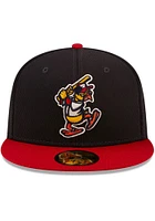 New Era Toledo Mud Hens Mens Blue MiLB 2022 Batting Practice 59FIFTY Fitted Hat