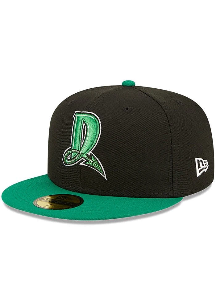 New Era Dayton Dragons Mens Black MiLB 2022 Authentic Collection Iconic Fitted Hat