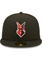 New Era Indianapolis Indians Mens Black MiLB 2022 Authentic Collection Iconic Fitted Hat