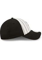 New Era Chicago White Sox Black Womens Striped Glam 9TWENTY Womens Adjustable Hat