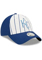 New Era Kansas City Royals Blue Womens Striped Glam 9TWENTY Womens Adjustable Hat