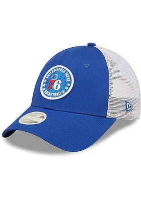 New Era Philadelphia 76ers Red Womens Glitter Circle 9FORTY Womens Adjustable Hat