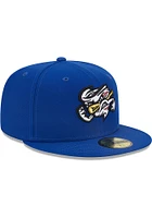 New Era Omaha Storm Chasers Mens Blue MiLB 2022 Authentic Collection Classic Graphic Fitted Hat