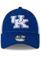 New Era Kentucky Wildcats Blue Evergreen Trucker JR 9FORTY Youth Adjustable Hat