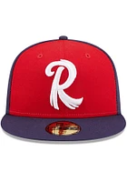 New Era Reading Fightin Phils Mens Red MiLB 2022 Authentic Collection Iconic Fitted Hat