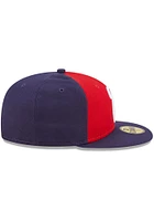 New Era Reading Fightin Phils Mens Red MiLB 2022 Authentic Collection Iconic Fitted Hat