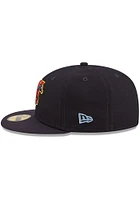 New Era Wichita Wind Surge Mens Navy Blue MiLB 2022 Authentic Collection Iconic Fitted Hat