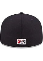 New Era Wichita Wind Surge Mens Navy Blue MiLB 2022 Authentic Collection Iconic Fitted Hat
