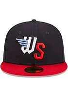 New Era Wichita Wind Surge Mens Navy Blue MiLB 2022 Authentic Collection Fitted Hat