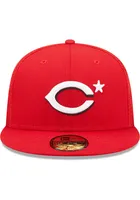 New Era Cincinnati Reds Mens Red 2022 All-Star Workout 59FIFTY Fitted Hat