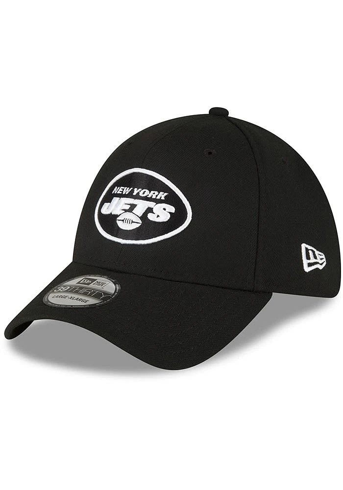 New Era York Jets Mens Black Team Classic 39THIRTY Flex Hat
